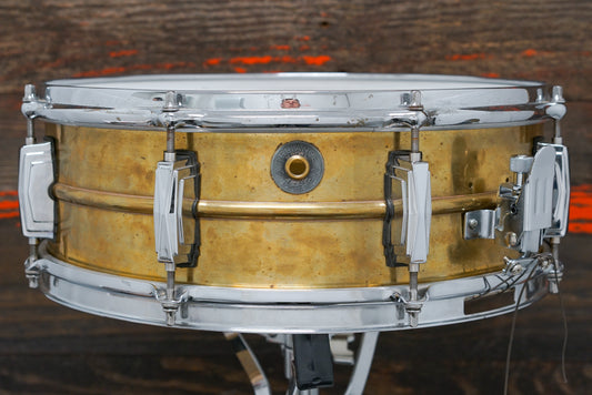 Leedy 5x14" Reliance Brass Snare Drum - 1940s