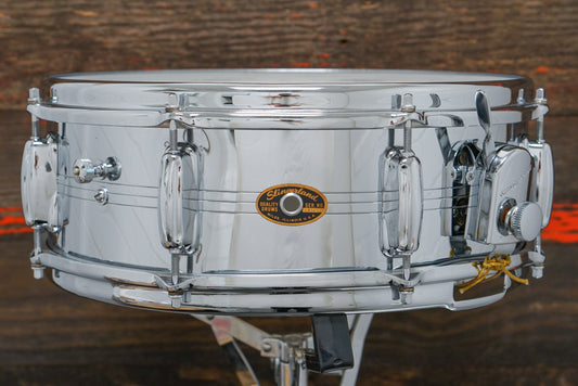 Slingerland 5x14" Gene Krupa Brass Sound King Snare Drum - 1960s SN 151071