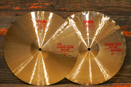 Paiste 15" 2002 Sound Edge Hi-Hat Cymbals - 1132/1280g