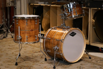Craviotto 12/14/18" Private Reserve Burnt Curly Maple Drum Set w/Abalone Inlay