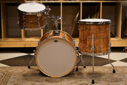 Craviotto 12/14/18" Private Reserve Burnt Curly Maple Drum Set w/Abalone Inlay