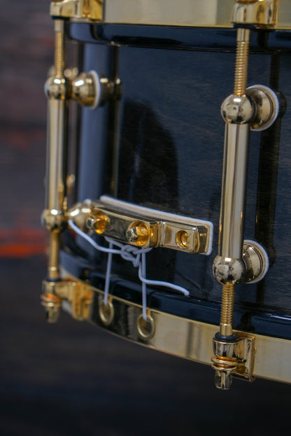 Pearl 5.5x14" 50th Anniversary Solid Maple Snare Drum - Black Mist Lacquer - Sucherman