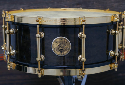 Pearl 5.5x14" 50th Anniversary Solid Maple Snare Drum - Black Mist Lacquer - Sucherman