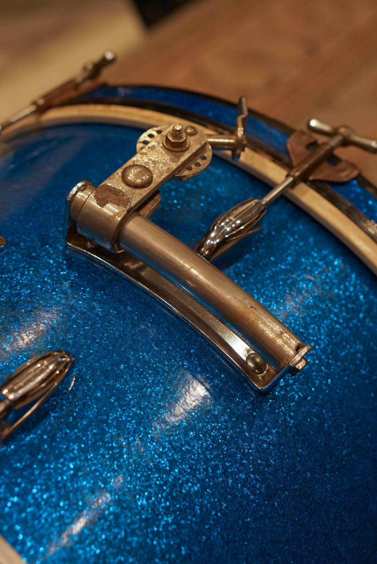 Gretsch 12/16/20" Round Badge 1960s Drum Set - Blue Sparkle