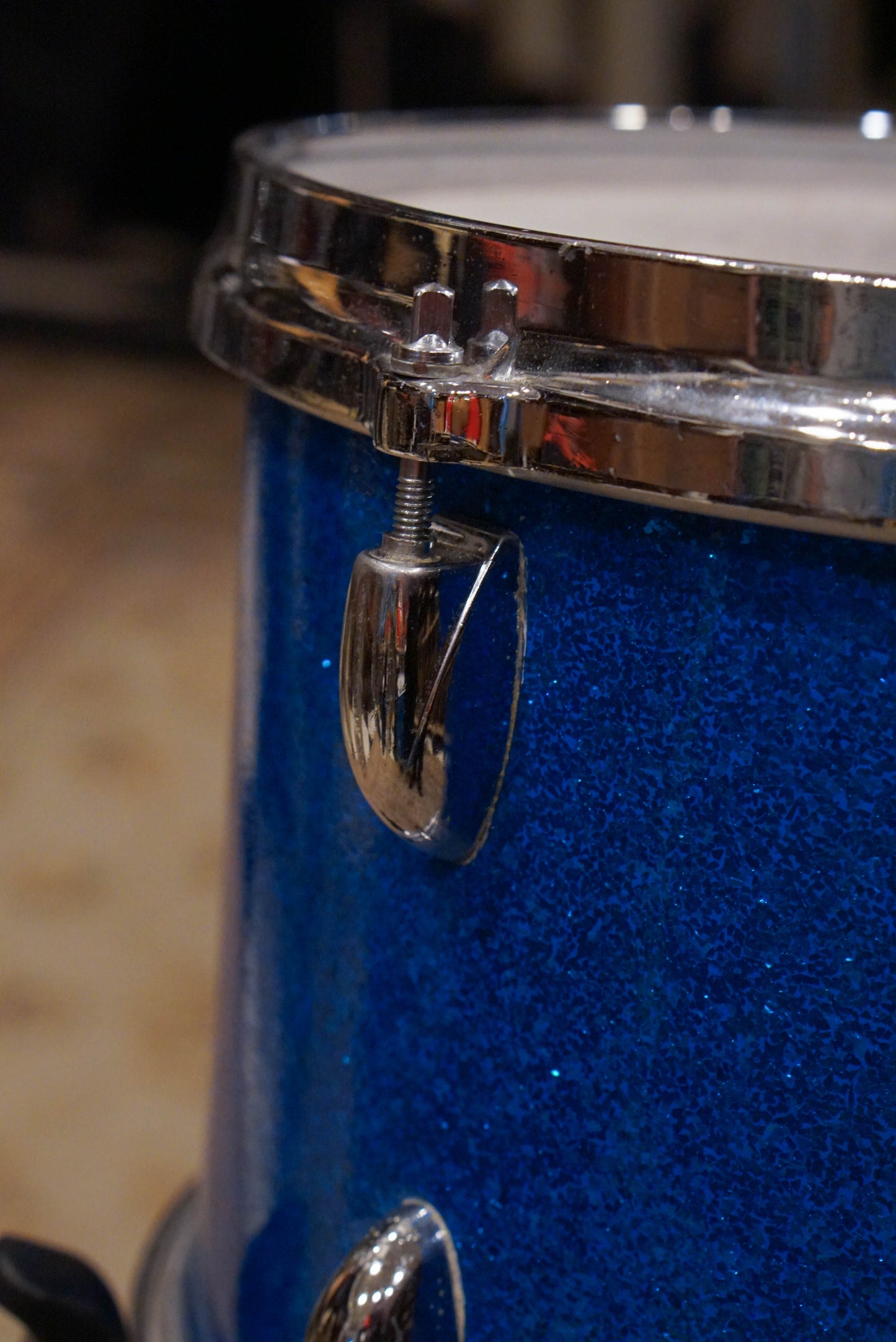 Gretsch 12/16/20" Round Badge 1960s Drum Set - Blue Sparkle