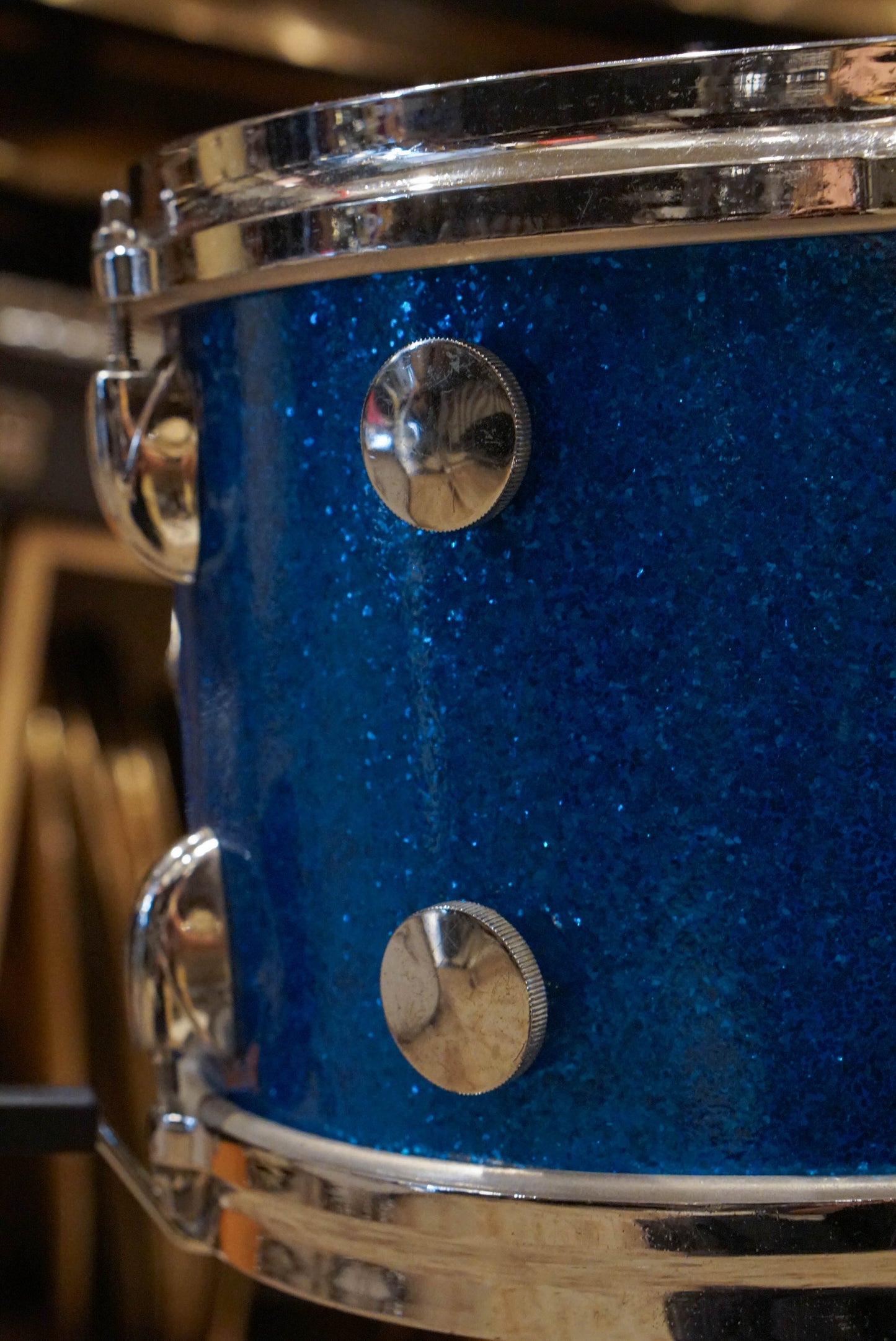 Gretsch 12/16/20" Round Badge 1960s Drum Set - Blue Sparkle