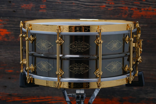 Craviotto 6.5x14" 20th Anniversary AK Black Diamond Snare Drum