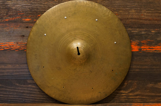 Zildjian 19" Avedis 1950s "Mousey Alexander" Sizzle Cymbal w/ 1958 Zildjian Catalog