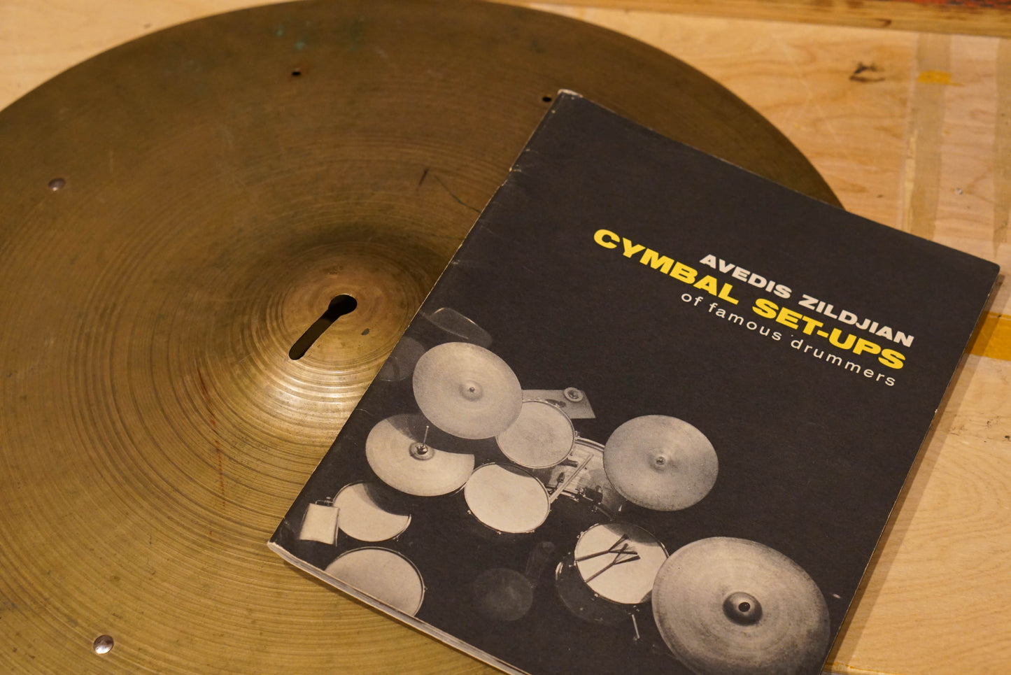 Zildjian 19" Avedis 1950s "Mousey Alexander" Sizzle Cymbal w/ 1958 Zildjian Catalog