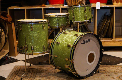 Ludwig Classic Maple 22/13/16/6.5x14 110th Anniversary Drum Set in Vintage Emerald Pearl