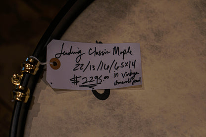Ludwig Classic Maple 22/13/16/6.5x14 110th Anniversary Drum Set in Vintage Emerald Pearl