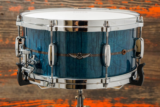 Tama 6.5x14" Star Maple Snare Drum - Ocean Blue Curly Maple