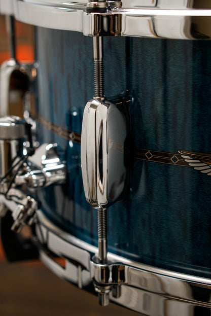 Tama 6.5x14" Star Maple Snare Drum - Ocean Blue Curly Maple