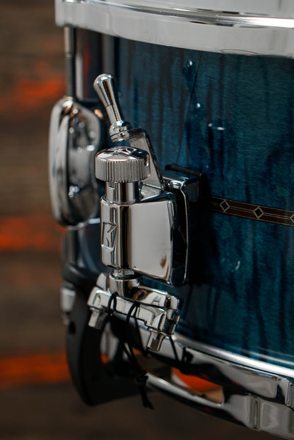 Tama 6.5x14" Star Maple Snare Drum - Ocean Blue Curly Maple