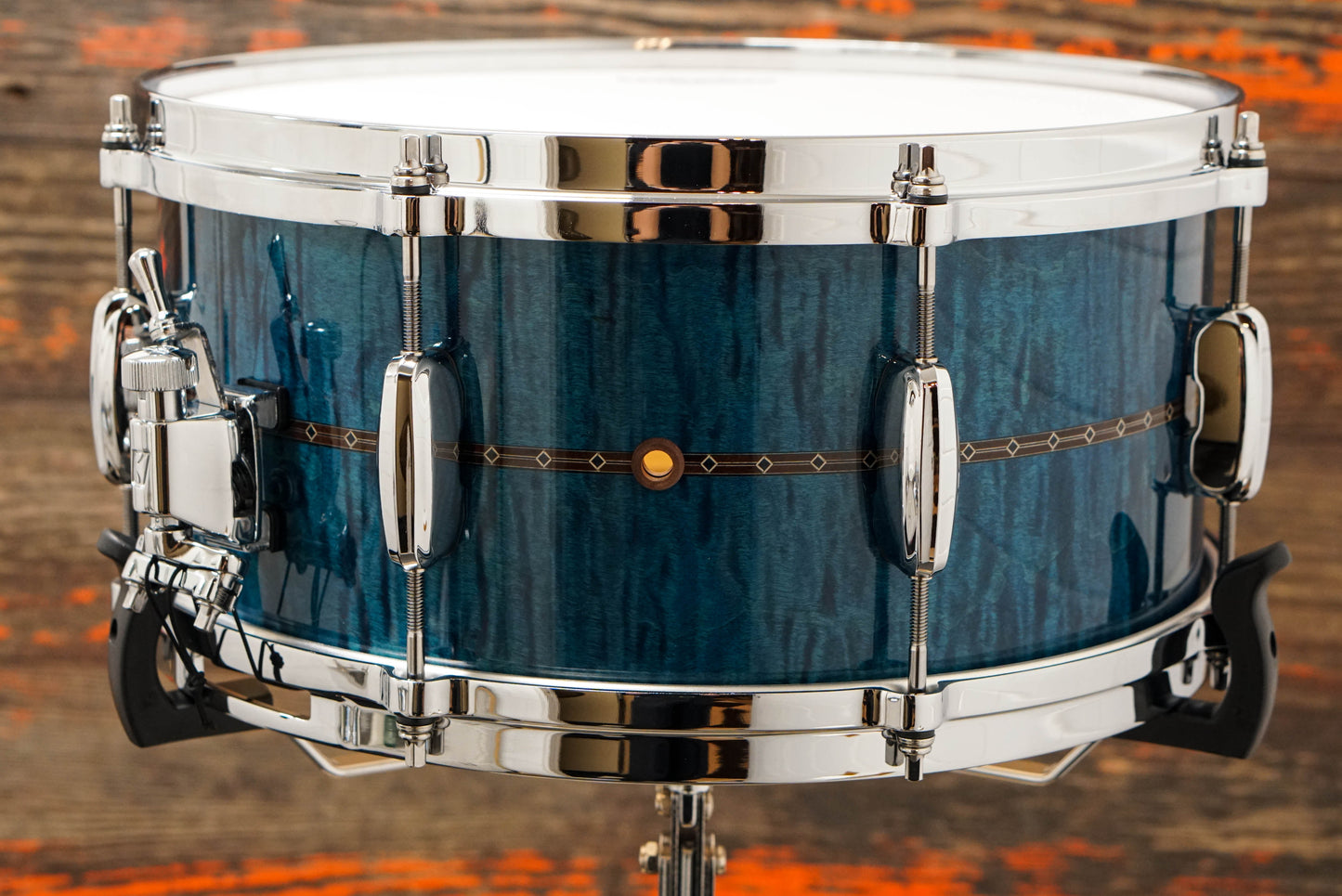 Tama 6.5x14" Star Maple Snare Drum - Ocean Blue Curly Maple