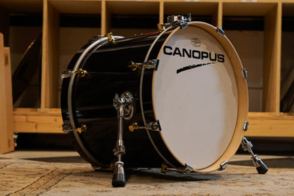 Canopus 14x18" RFM Maple Bass Drum - Black Lacquer