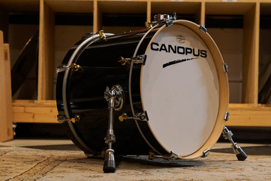 Canopus 14x18" RFM Maple Bass Drum - Black Lacquer