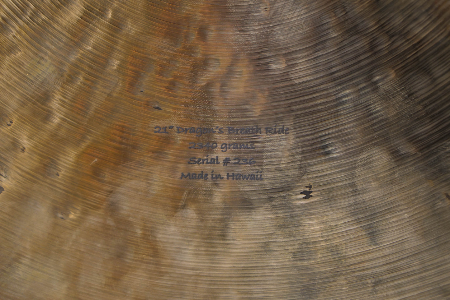 Big Island 21" Dragon's Breath Ride Cymbal - 2340g