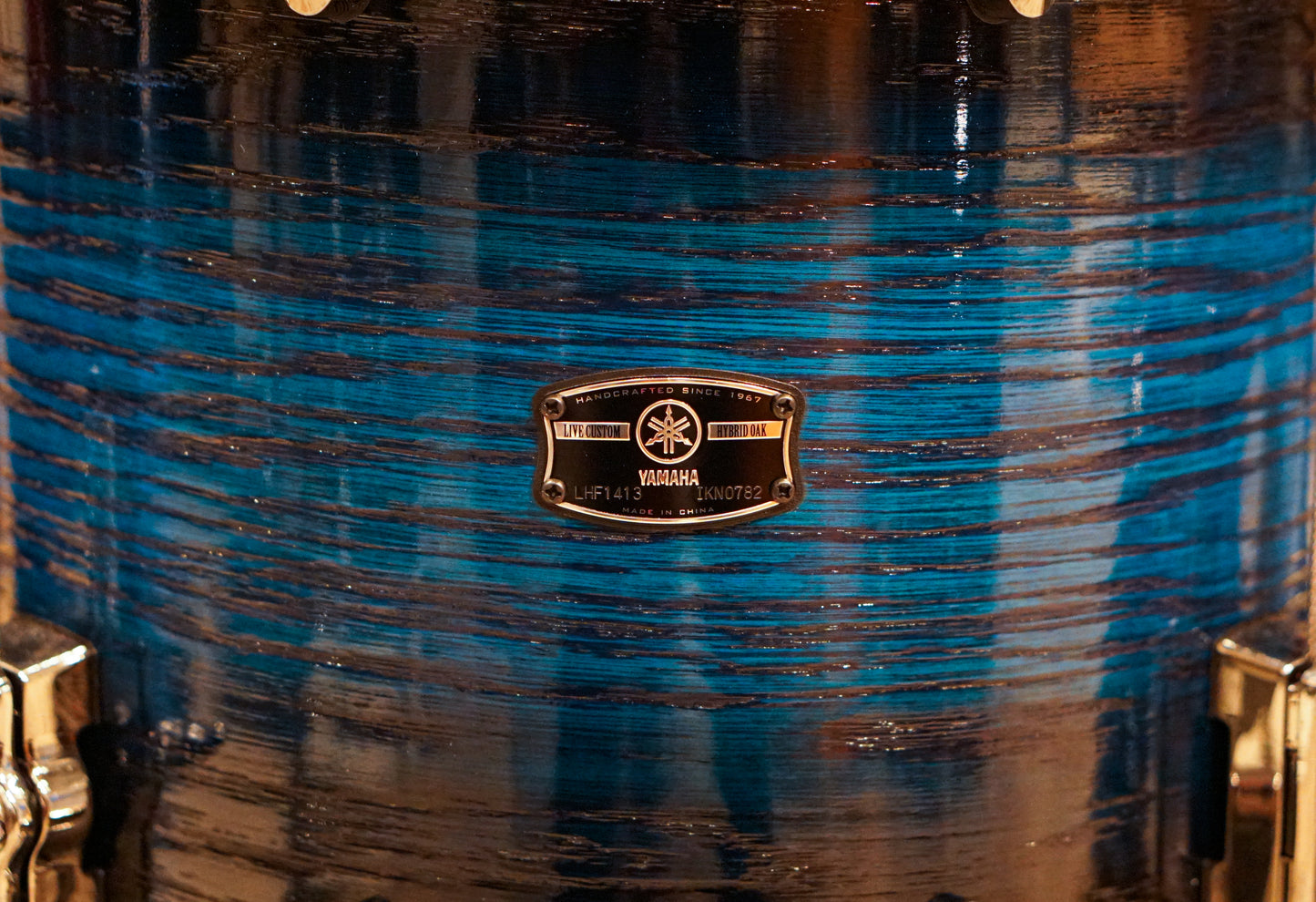 Yamaha 8/10/14/20/5.5x14" Live Custom Hybrid Oak Drum Set - Uzu Ice Sunburst