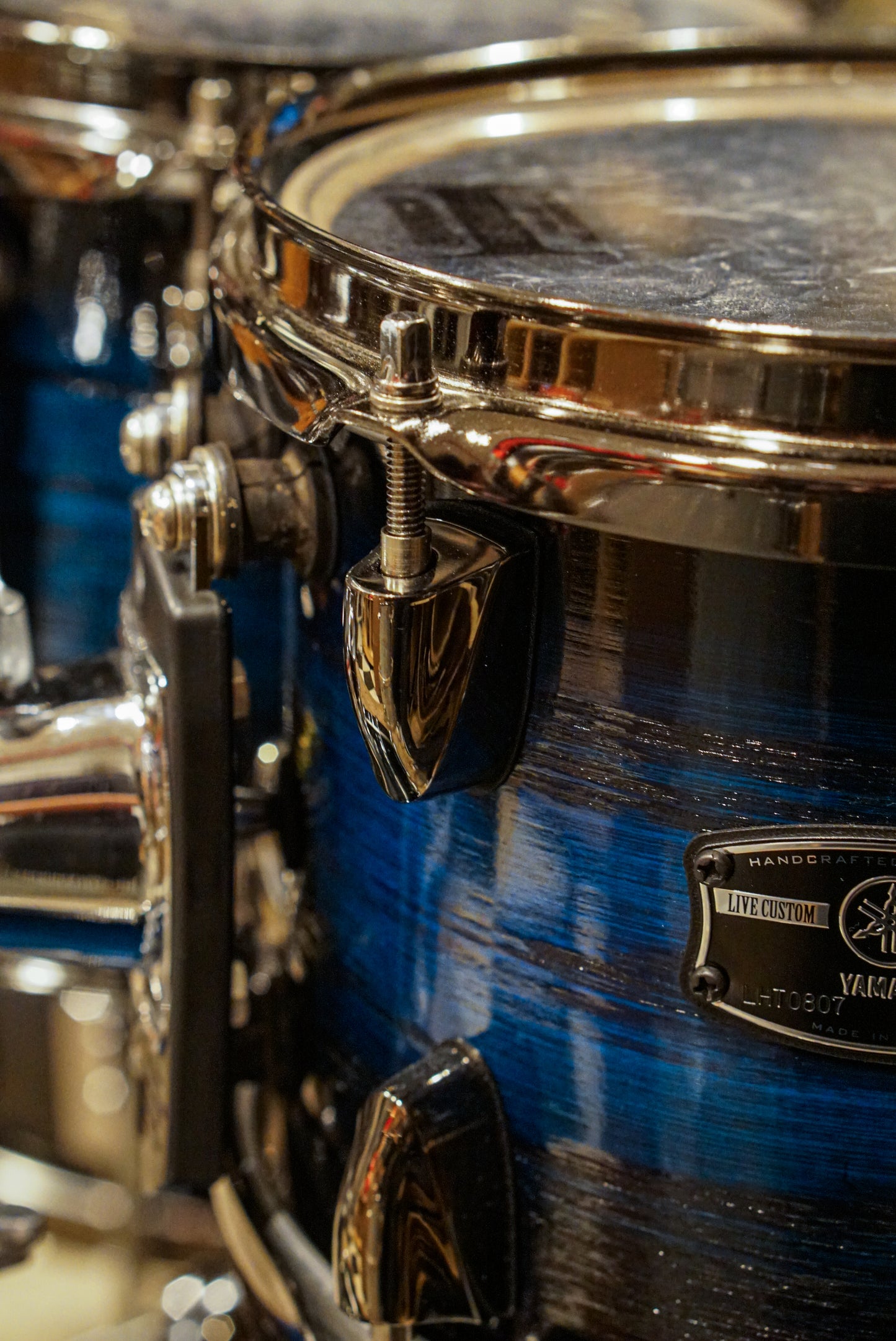 Yamaha 8/10/14/20/5.5x14" Live Custom Hybrid Oak Drum Set - Uzu Ice Sunburst
