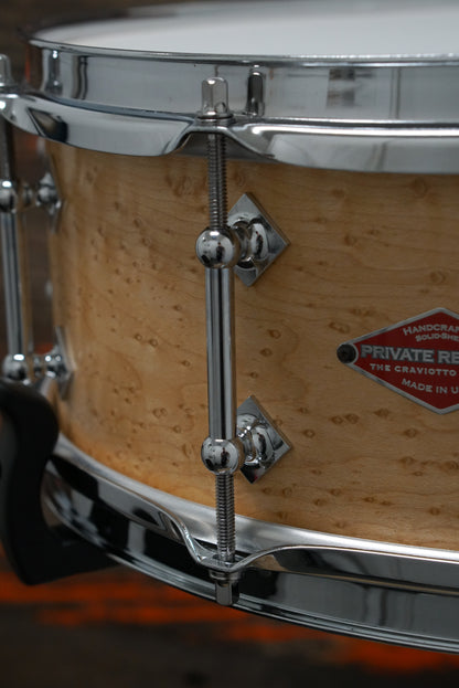 Craviotto 5.5x14" Private Reserve Birdseye Maple Snare Drum