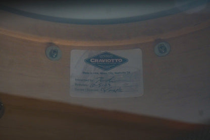 Craviotto 8x14" Maple Snare Drum w/ Double Inlay