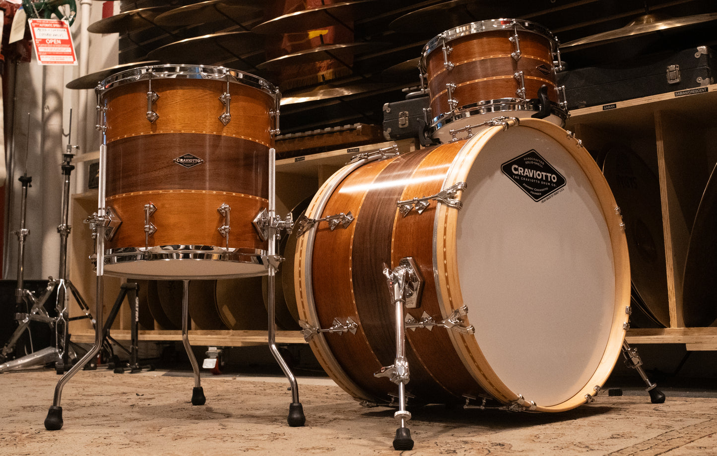 Craviotto 12/14/20" Walnut/Mahogany Drum Set - 2024