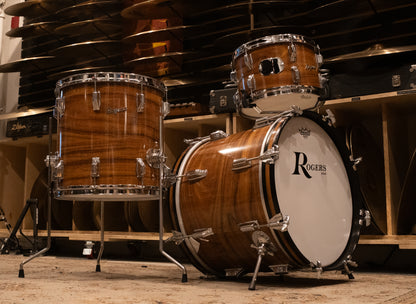 Rogers 12/14/18" Drum Set - 1970s Koa Veneer