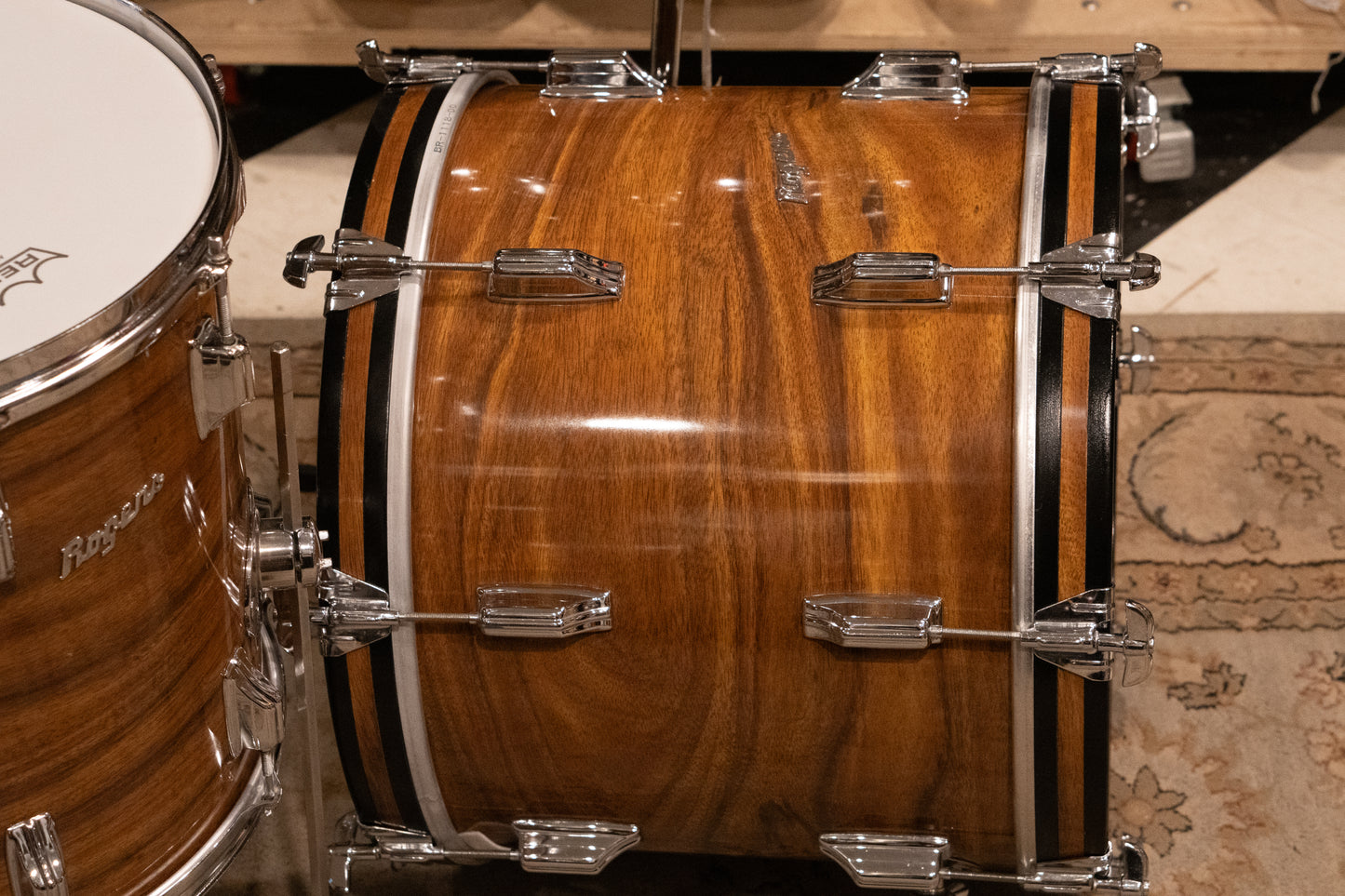 Rogers 12/14/18" Drum Set - 1970s Koa Veneer