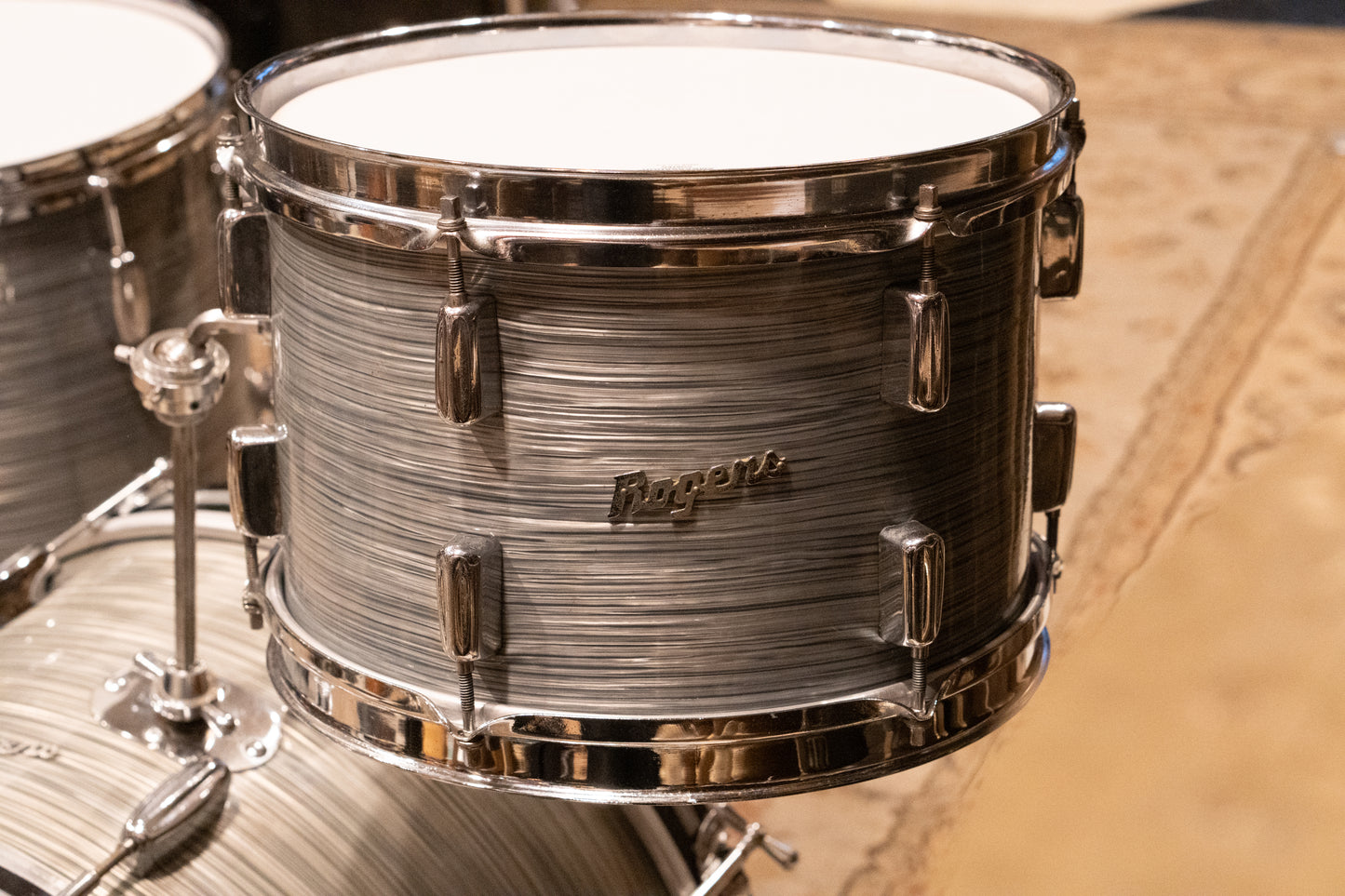 Rogers 12/14/20/5x14" Drum Set - 1960s Steel Grey Ripple Pearl