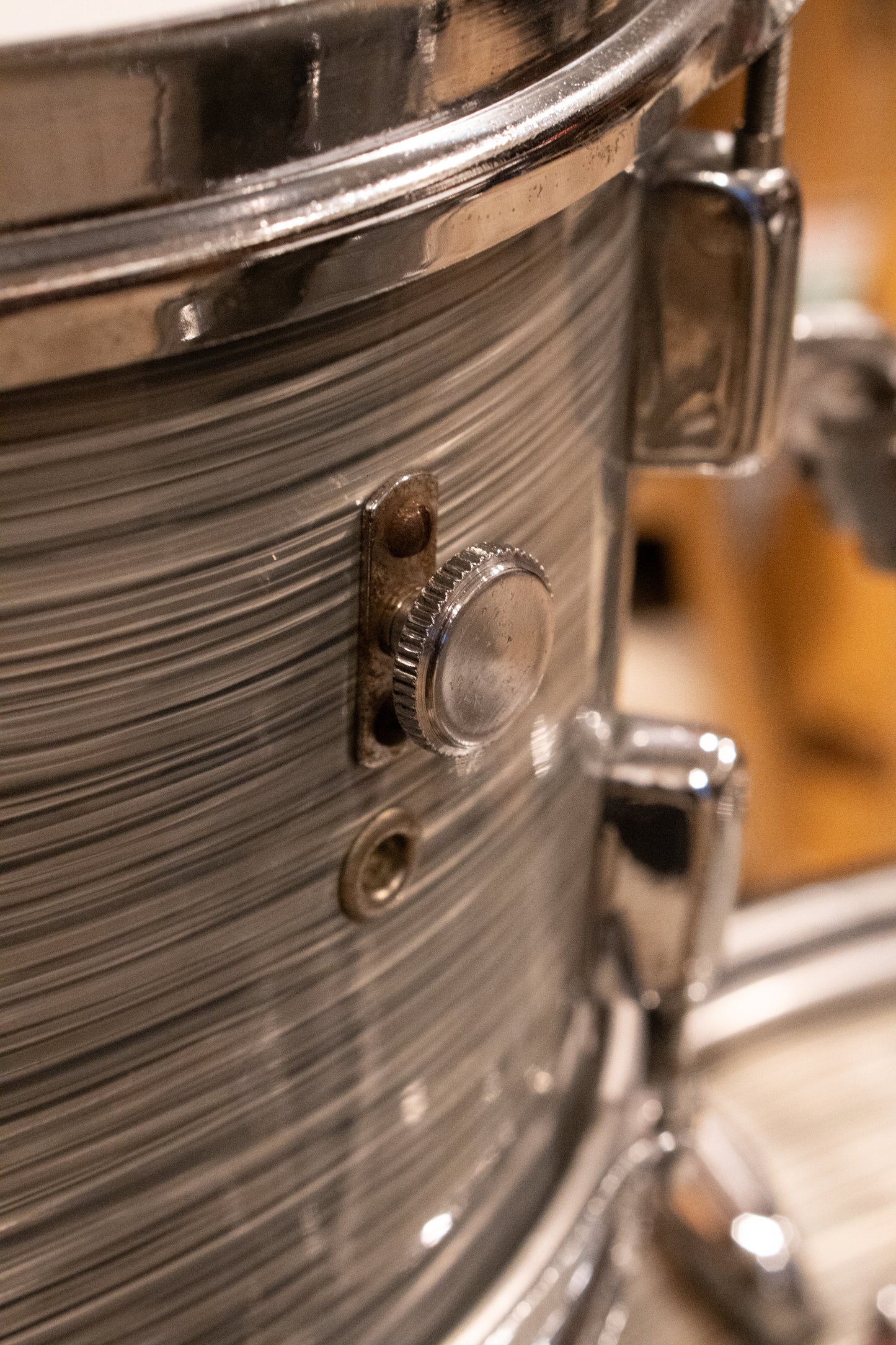 Rogers 12/14/20/5x14" Drum Set - 1960s Steel Grey Ripple Pearl