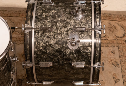 Rogers 12/14/20" Drum Set - 1960s - Black Diamond Pearl