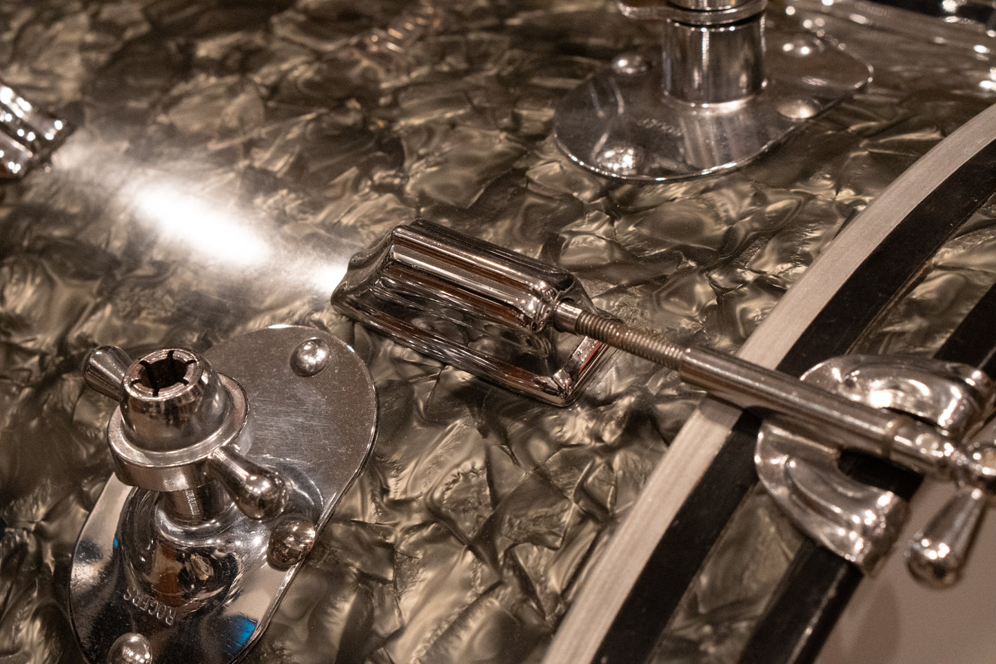 Rogers 12/14/20" Drum Set - 1960s - Black Diamond Pearl