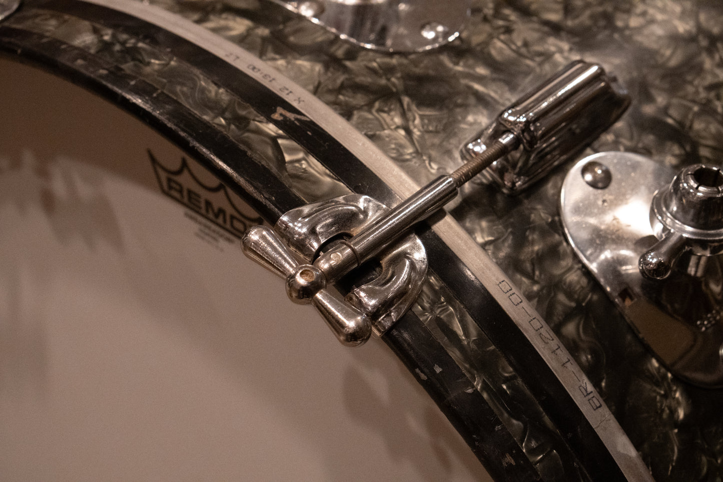 Rogers 12/14/20" Drum Set - 1960s - Black Diamond Pearl