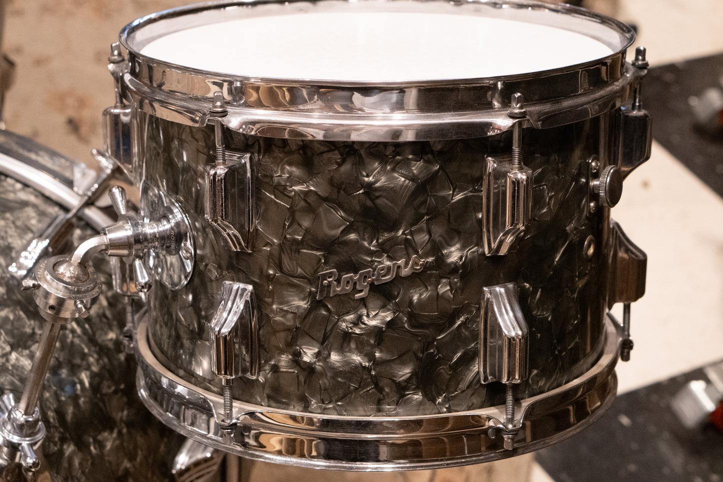 Rogers 12/14/20" Drum Set - 1960s - Black Diamond Pearl