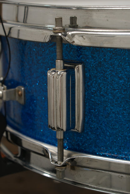 Rogers 5x14" Luxor Snare Drum - 1960s Blue Sparkle