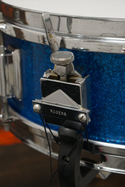 Rogers 5x14" Luxor Snare Drum - 1960s Blue Sparkle