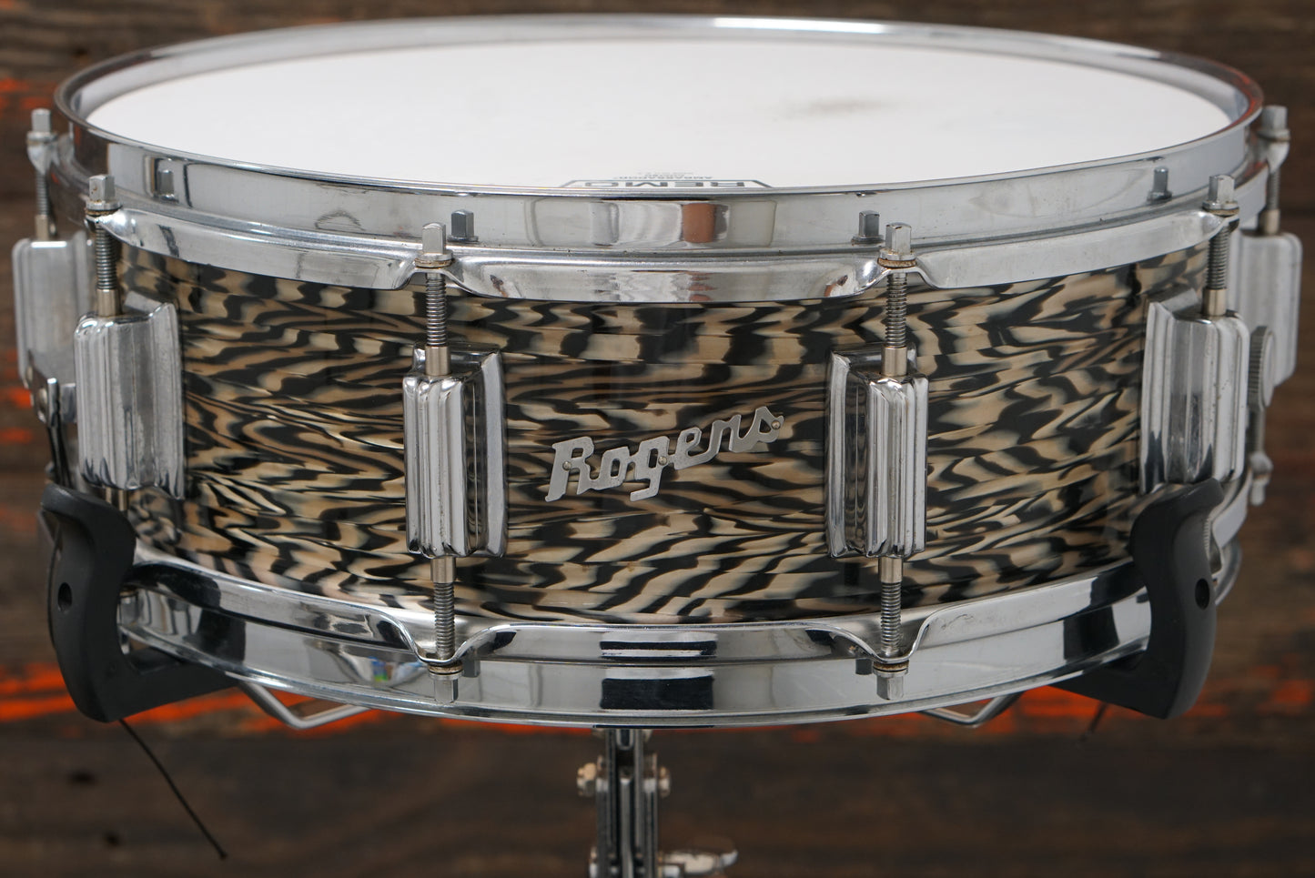 Rogers 5x14" Dynasonic Wood Snare Drum - 1960s Black Onyx