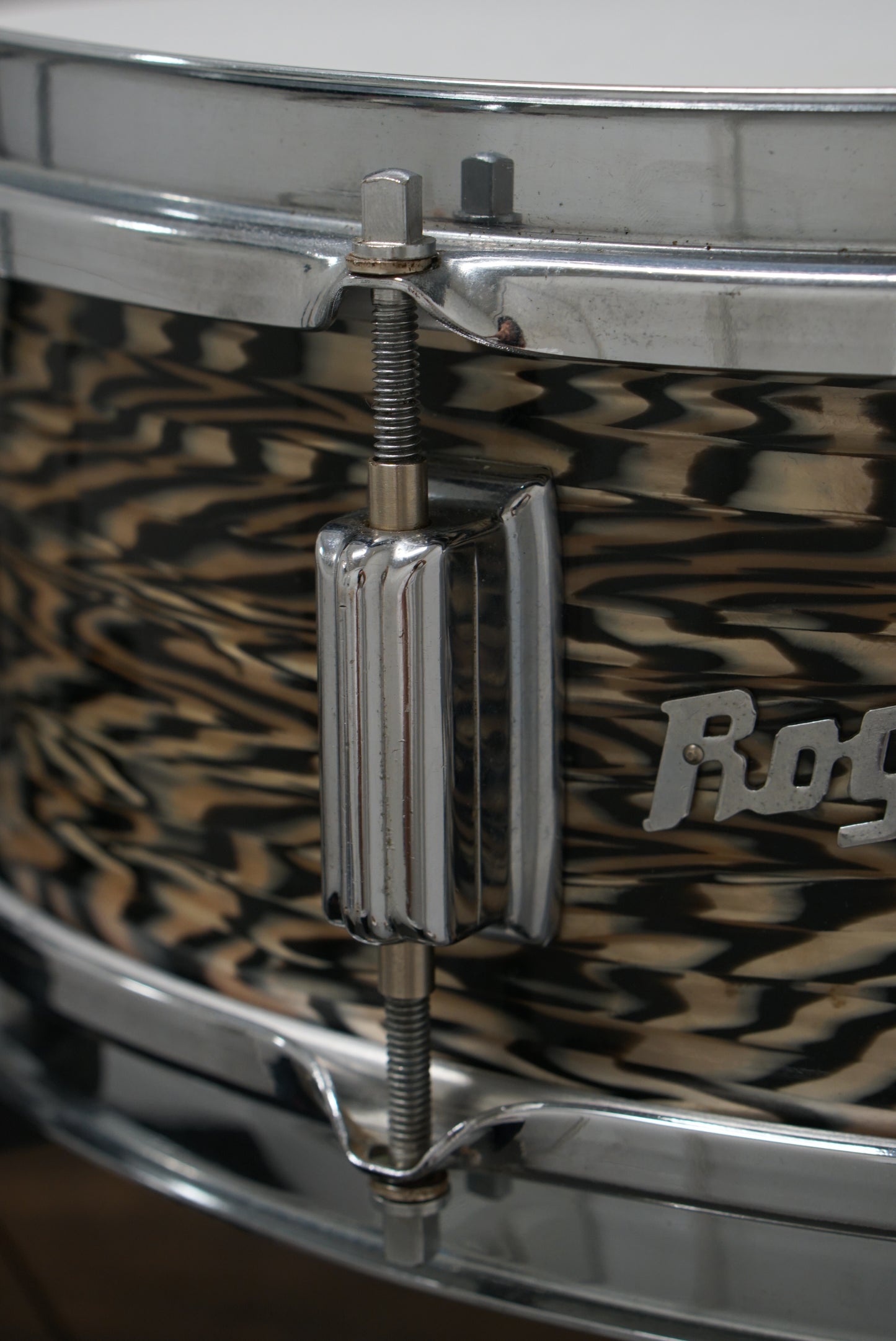 Rogers 5x14" Dynasonic Wood Snare Drum - 1960s Black Onyx