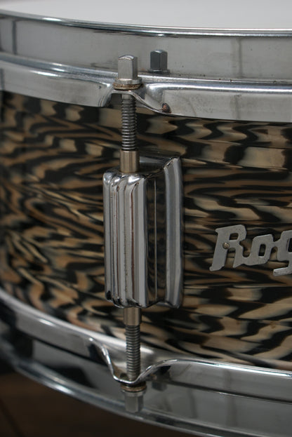 Rogers 5x14" Dynasonic Wood Snare Drum - 1960s Black Onyx