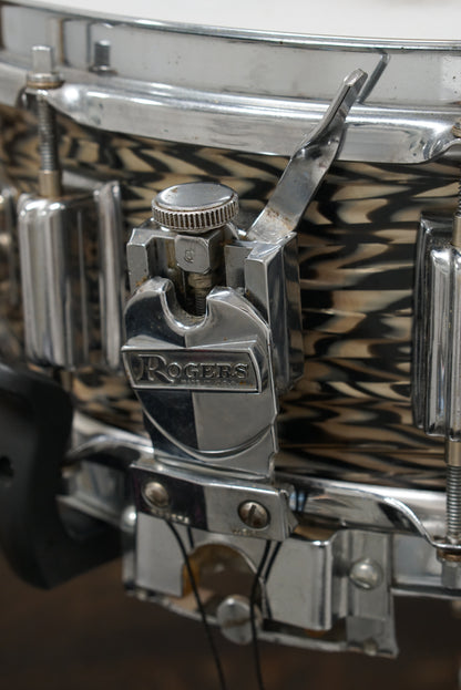 Rogers 5x14" Dynasonic Wood Snare Drum - 1960s Black Onyx