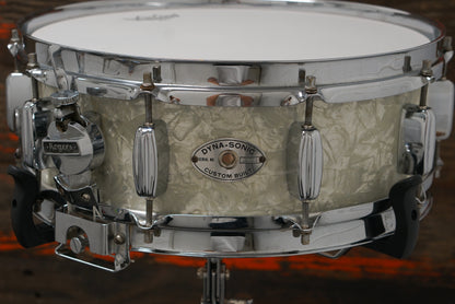 Rogers 5x14" Dynasonic Wood Snare Drum - 1960s White Marine Pearl