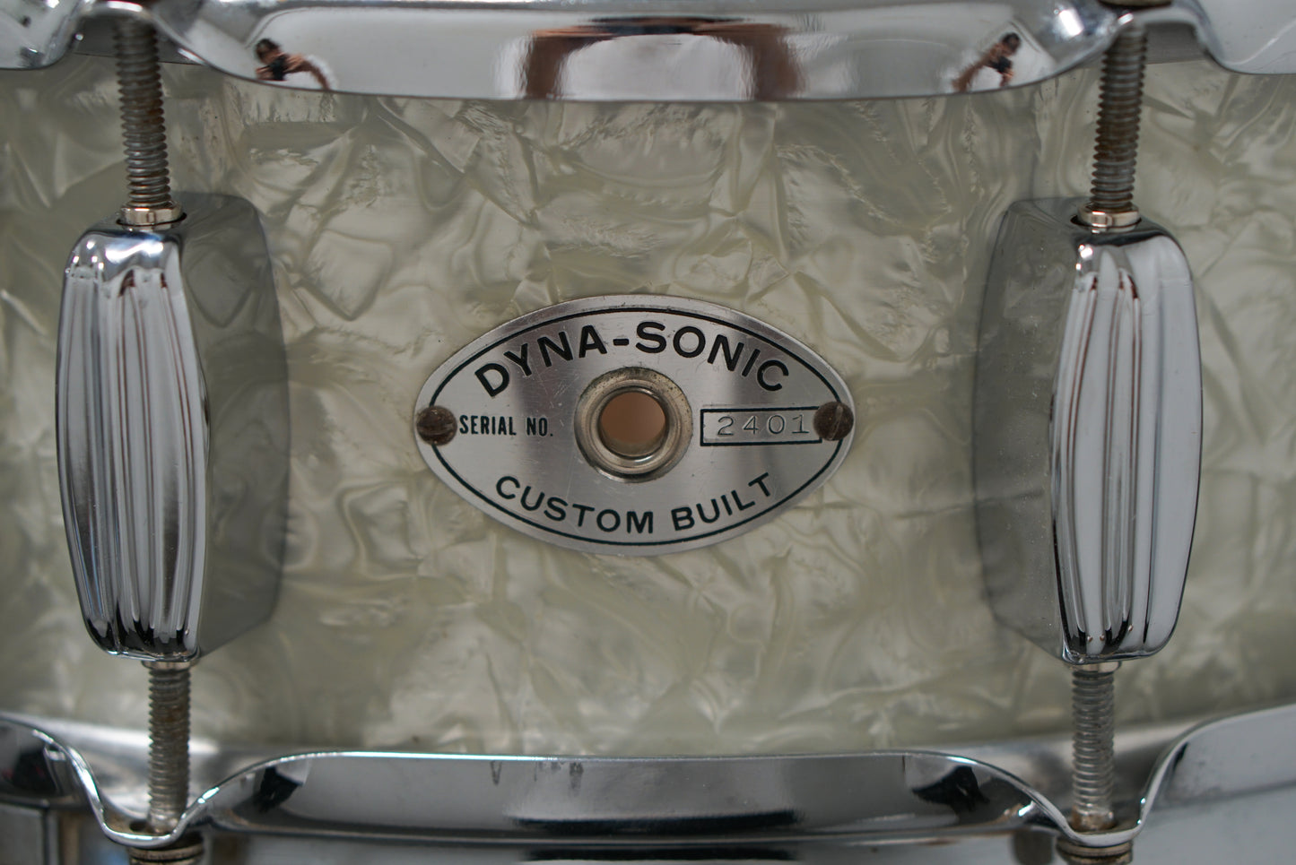 Rogers 5x14" Dynasonic Wood Snare Drum - 1960s White Marine Pearl