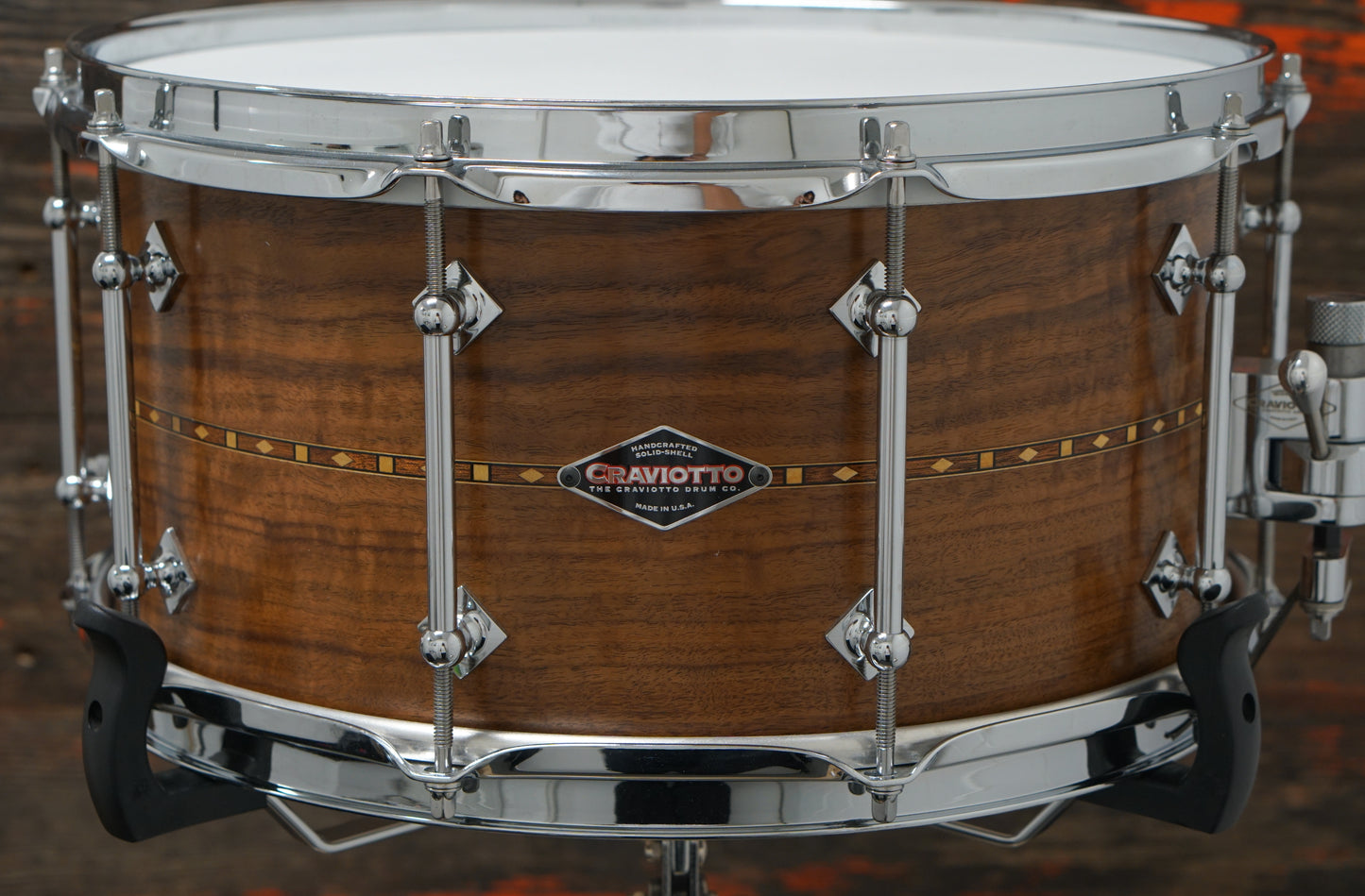 Craviotto 7x14" Walnut Snare Drum w/ Inlay