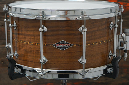 Craviotto 7x14" Walnut Snare Drum w/ Inlay