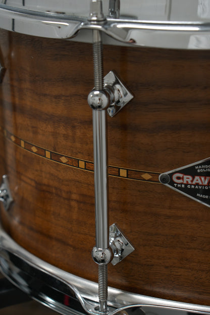 Craviotto 7x14" Walnut Snare Drum w/ Inlay