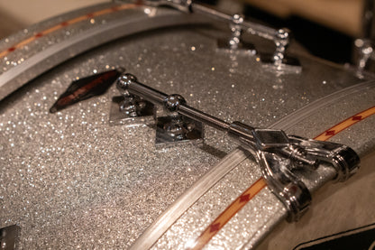 Craviotto 12/13/16/22/4.5x14" Solid Poplar Drum Set - 2021 Silver Sparkle Lacquer