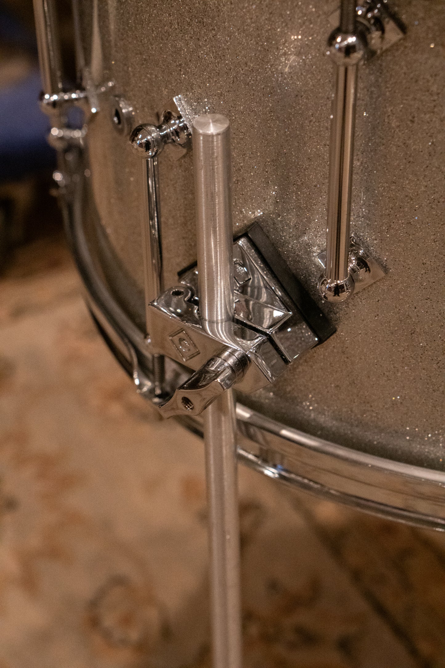 Craviotto 12/13/16/22/4.5x14" Solid Poplar Drum Set - 2021 Silver Sparkle Lacquer