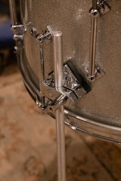 Craviotto 12/13/16/22/4.5x14" Solid Poplar Drum Set - 2021 Silver Sparkle Lacquer