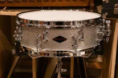 Craviotto 12/13/16/22/4.5x14" Solid Poplar Drum Set - 2021 Silver Sparkle Lacquer